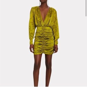 Ronny Kobo Michelle Ruched Satin
Jacquard Mini Dress